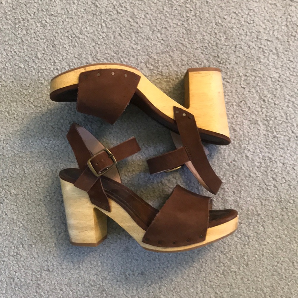 Madewell Wooden Sole Leather Clog